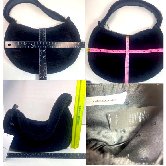 BNWT Yves Salomon Genuine Shearling Shoulder Bag PRICE FIRM NO DISCOUNTS! - Picture 13 of 15